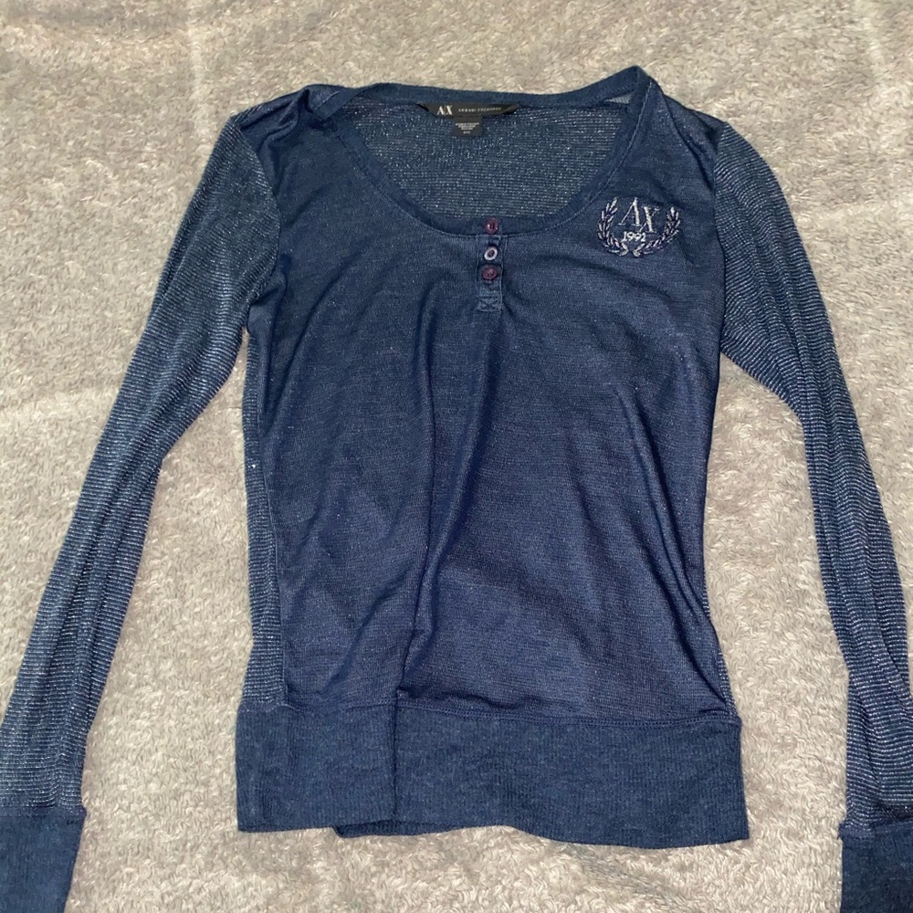 Armani exchange navy long sleeve